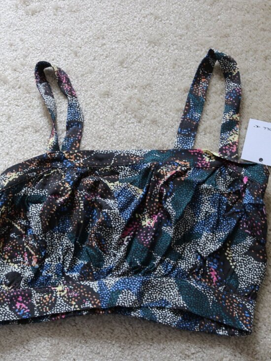 O'Neill Tops - O'Neill Black Multi-Color Patterned Crop Top